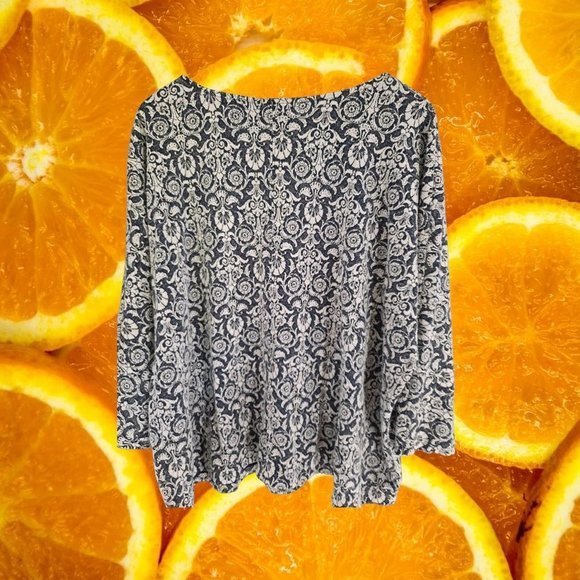 RUBY Rd Black and White‎ Designed Blouse Size 2XL - Picture 5 of 5